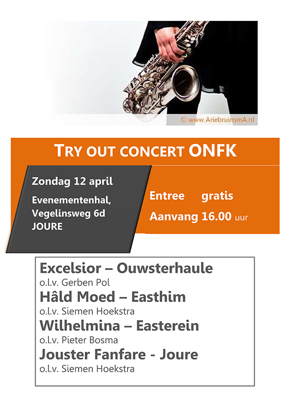 Try-out concert voor ONFK te Joure