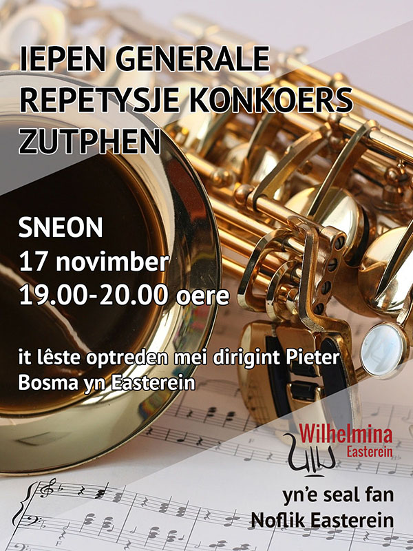 Generale repetitie / Try-Out Concert Wilhelmina bij Noflik Easterein 