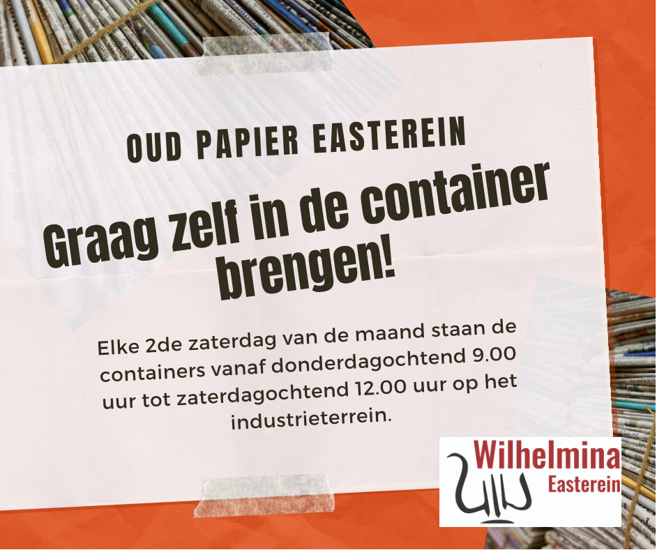 Oud papier – Graag zelf in de containers brengen