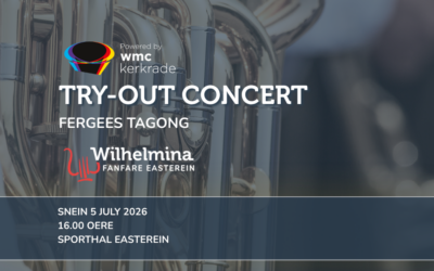 Try-out zondag 5 juli 2026 | 16.00 uur Sporthal Easterein